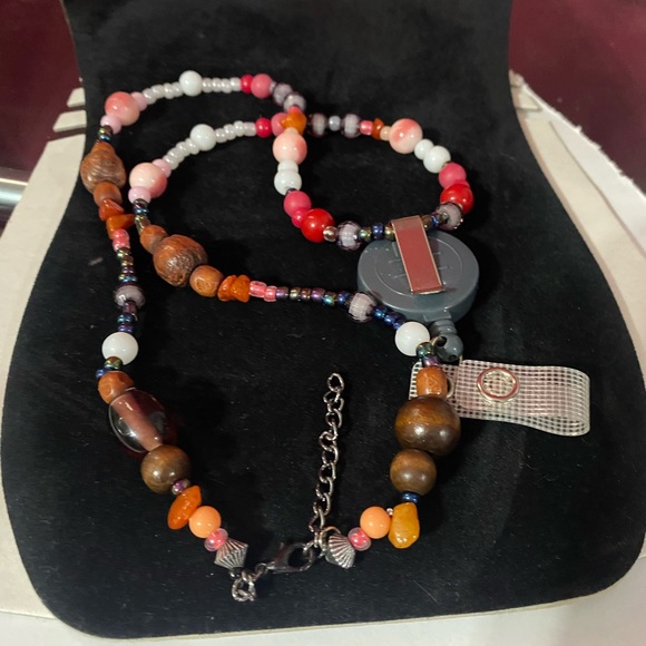 Hand crafted necklace with name tag holder for nurses or anyone wears a badge - Picture 3 of 5